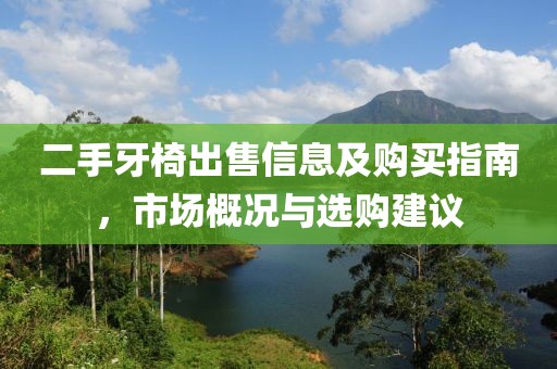 二手牙椅出售信息及购买指南，市场概况与选购建议