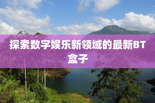 探索数字娱乐新领域的最新BT盒子