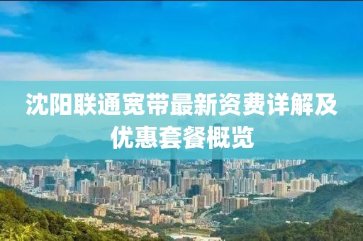 沈阳联通宽带最新资费详解及优惠套餐概览