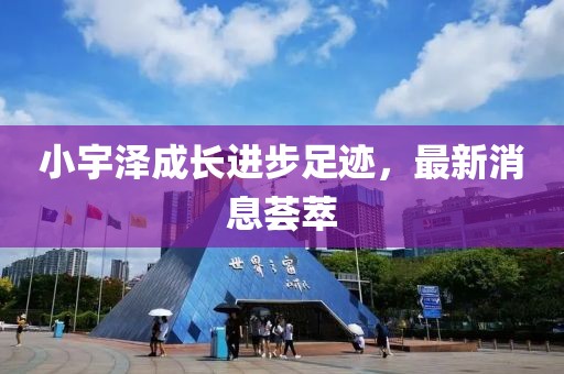 小宇泽成长进步足迹，最新消息荟萃