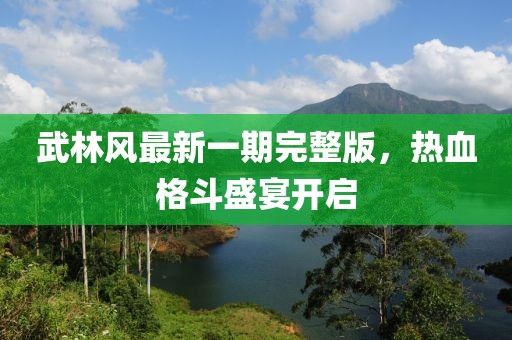 武林风最新一期完整版，热血格斗盛宴开启