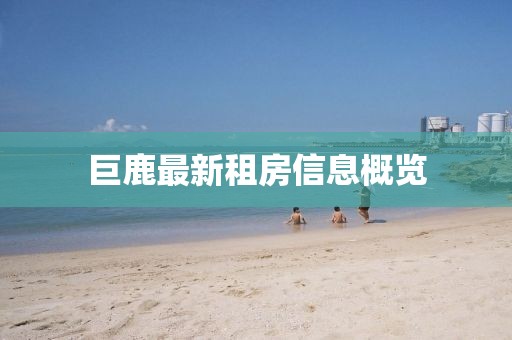巨鹿最新租房信息概览