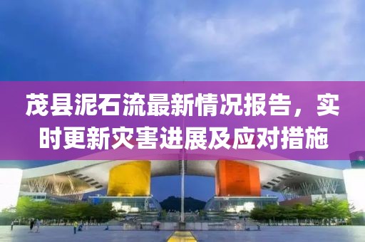 茂县泥石流最新情况报告，实时更新灾害进展及应对措施