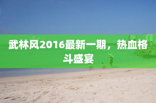 武林风2016最新一期，热血格斗盛宴