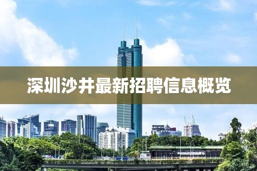 深圳沙井最新招聘信息概览