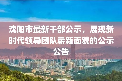 沈阳市最新干部公示，展现新时代领导团队崭新面貌的公示公告