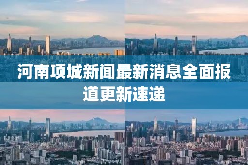 河南项城新闻最新消息全面报道更新速递