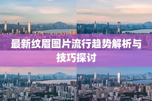 最新纹眉图片流行趋势解析与技巧探讨