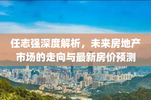 任志强深度解析，未来房地产市场的走向与最新房价预测