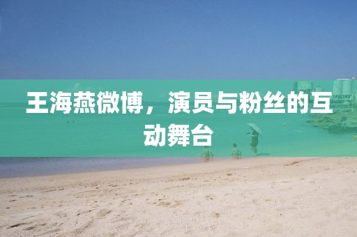 王海燕微博，演员与粉丝的互动舞台