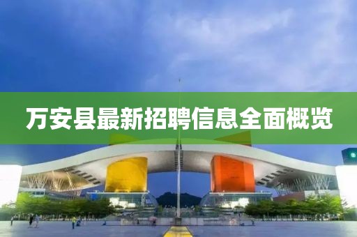 万安县最新招聘信息全面概览