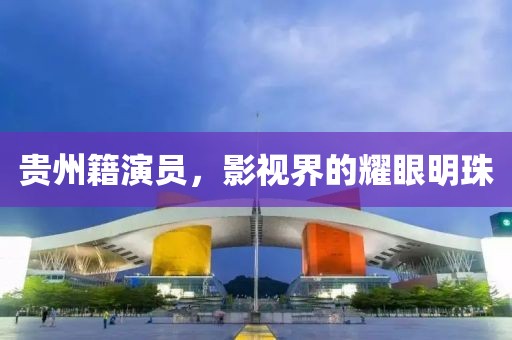 贵州籍演员，影视界的耀眼明珠