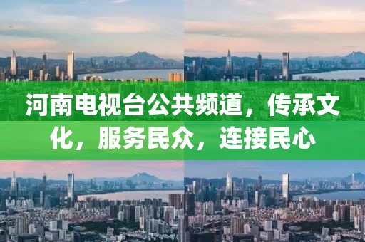 河南电视台公共频道，传承文化，服务民众，连接民心
