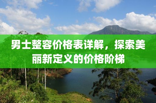 男士整容价格表详解，探索美丽新定义的价格阶梯
