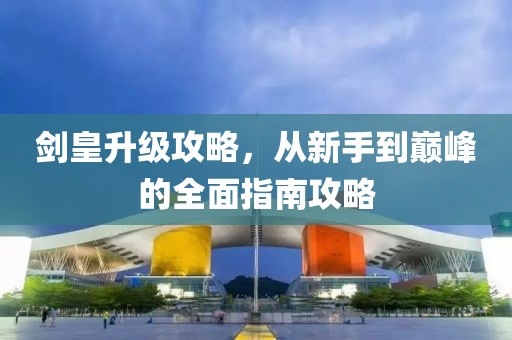 剑皇升级攻略，从新手到巅峰的全面指南攻略