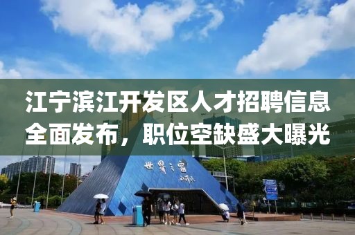 江宁滨江开发区人才招聘信息全面发布，职位空缺盛大曝光