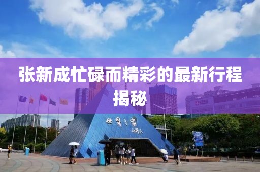 张新成忙碌而精彩的最新行程揭秘