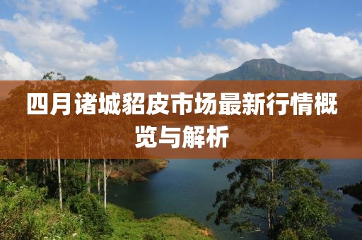 四月诸城貂皮市场最新行情概览与解析