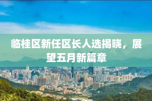 临桂区新任区长人选揭晓，展望五月新篇章