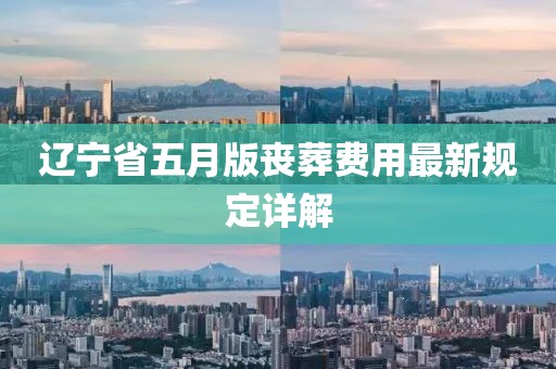 辽宁省五月版丧葬费用最新规定详解