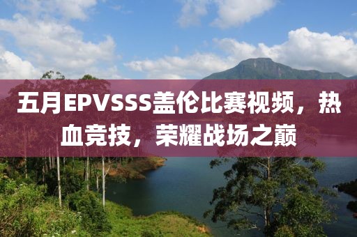 五月EPVSSS盖伦比赛视频，热血竞技，荣耀战场之巅