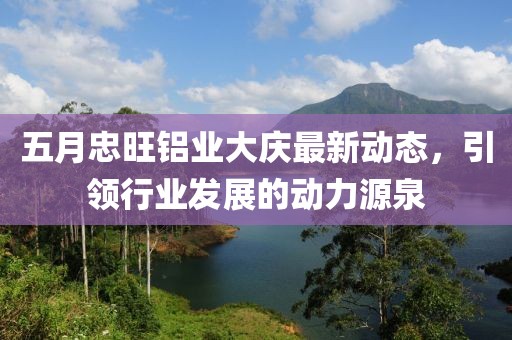 五月忠旺铝业大庆最新动态，引领行业发展的动力源泉