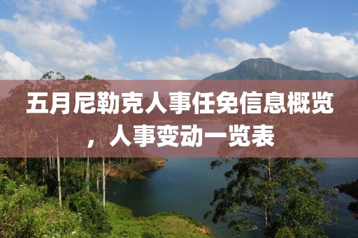五月尼勒克人事任免信息概览，人事变动一览表