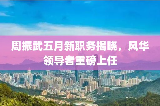 周振武五月新职务揭晓，风华领导者重磅上任