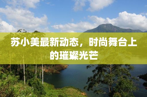 苏小美最新动态，时尚舞台上的璀璨光芒