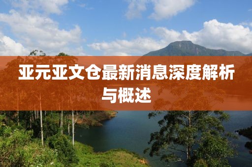亚元亚文仓最新消息深度解析与概述