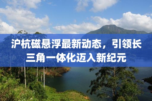 沪杭磁悬浮最新动态，引领长三角一体化迈入新纪元