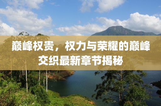 巅峰权贵，权力与荣耀的巅峰交织最新章节揭秘