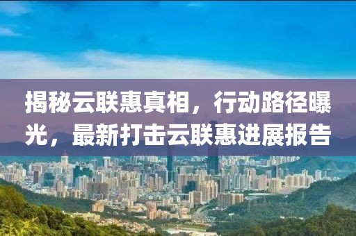 揭秘云联惠真相，行动路径曝光，最新打击云联惠进展报告