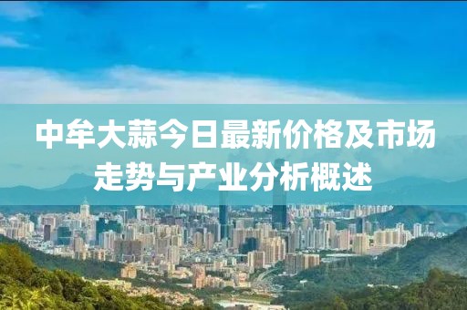 中牟大蒜今日最新价格及市场走势与产业分析概述