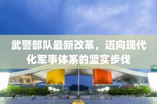 武警部队最新改革，迈向现代化军事体系的坚实步伐