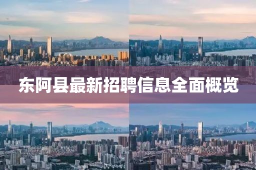 东阿县最新招聘信息全面概览