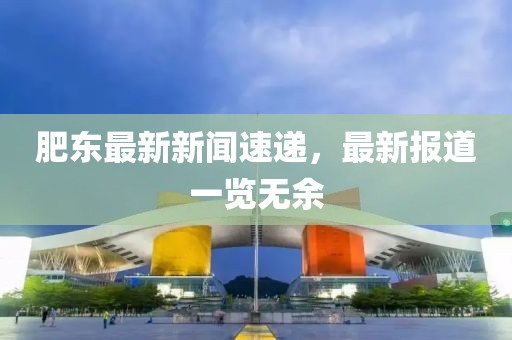 肥东最新新闻速递，最新报道一览无余