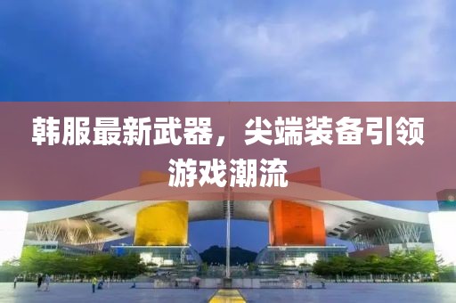 韩服最新武器，尖端装备引领游戏潮流