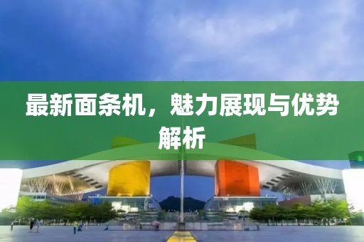 最新面条机，魅力展现与优势解析