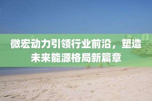 微宏动力引领行业前沿，塑造未来能源格局新篇章