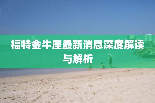 福特金牛座最新消息深度解读与解析