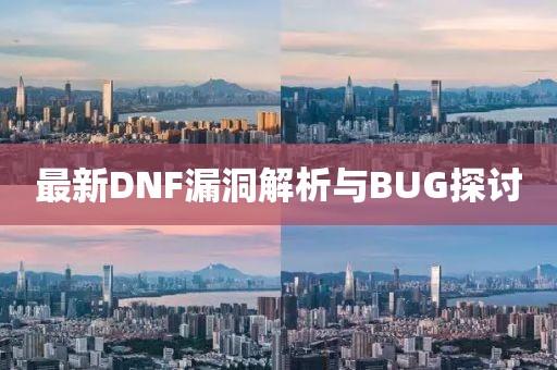 最新DNF漏洞解析与BUG探讨